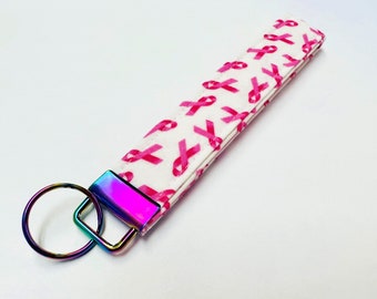 Correa de llavero con cinta de cáncer de mama