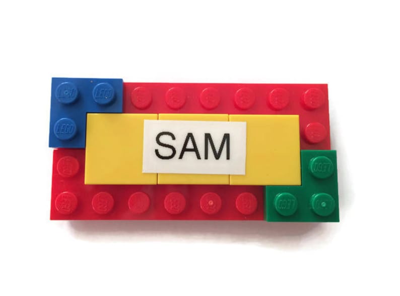 Colorful LEGO Name Tag Etsy