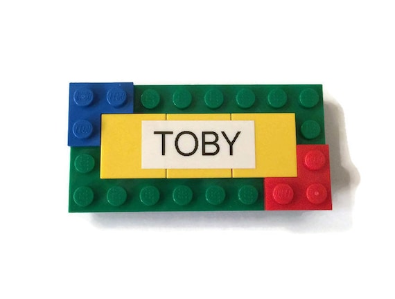 lego brick name tags