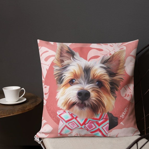 Custom Pet Portrait Pillow Dog Pillow Cat Pillow Pet Etsy