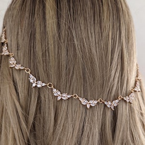 Bridal Hair Halo Wedding Jewelry Hair piece Back Headpiece