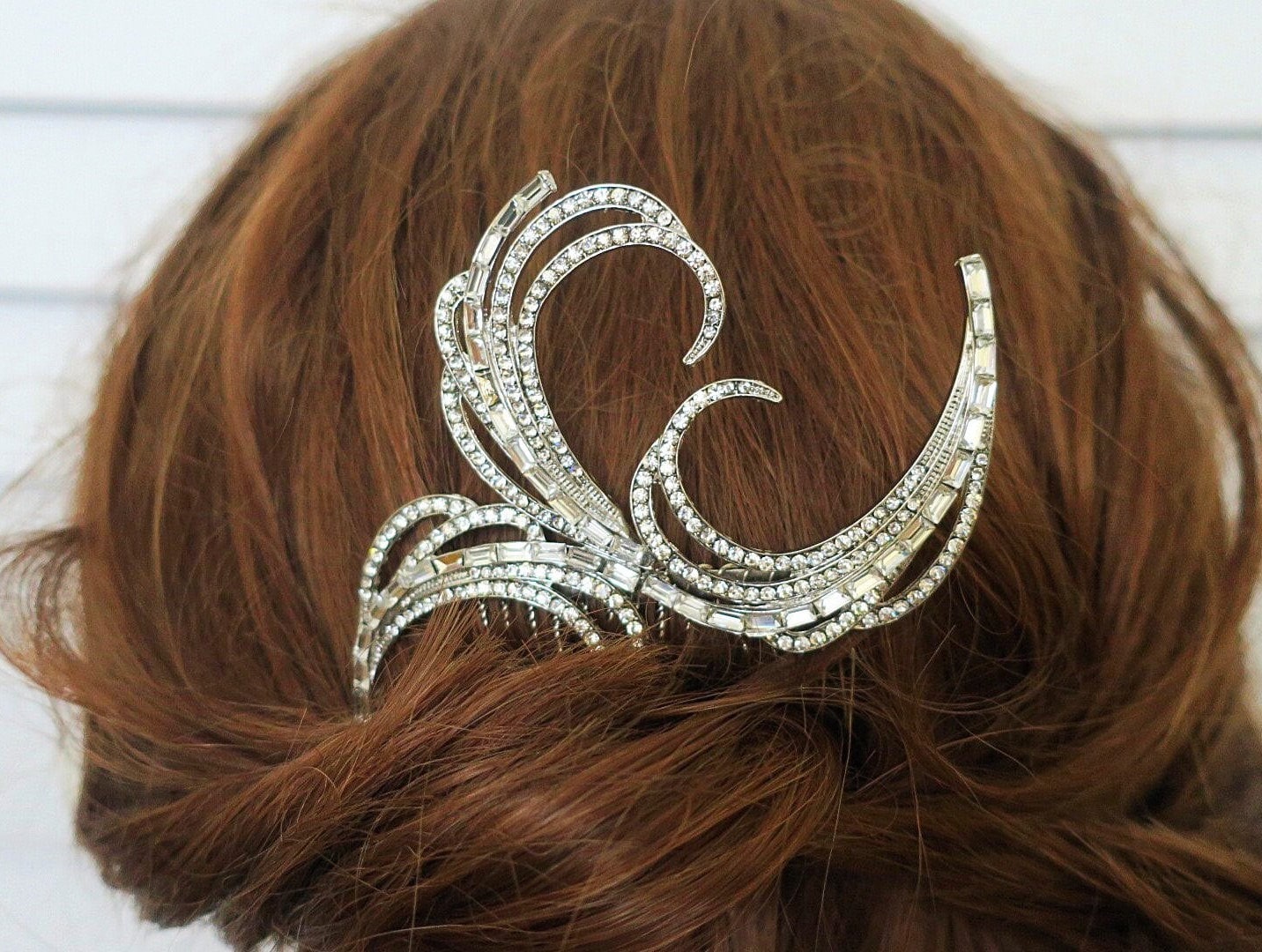 Art Deco Crystal Bridal Hair Comb Amazon.com : Women main image 4