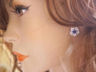 Orecchini Pendenti Vintage A Fiore Di Cristallo Blu, Gioielli A Goccia Con Zirconi, Per Donne E Ragazze, Fatti A Mano, Stile Boho