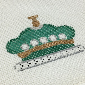 Mint Green Royal Crown Hand Painted Canvas