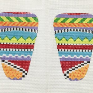 Whimsical Scissor Case Handpainted Needlepoint Canvas 18ct. By Julia