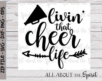 Cheer Life Svg Etsy