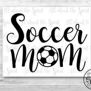 サッカーママ SVG: クリカット＆シルエットカットファイル（デジタルダウンロード）