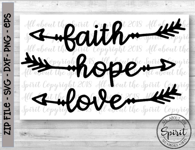 Download SVG Faith Hope Love svg Cricut file dxf Faith Hope Love vinyl | Etsy