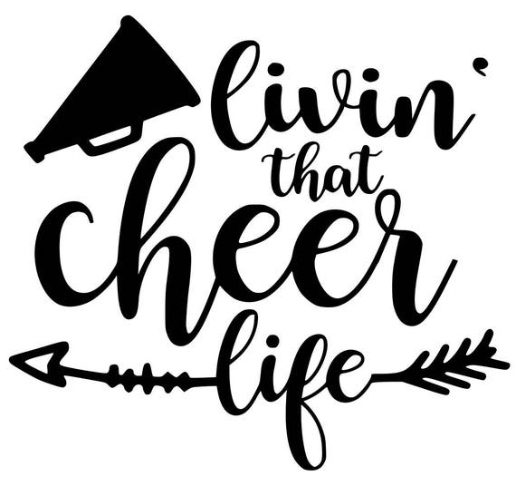 Download Svg Cheer Life Cricut Svg Silhouette Dxf Livin The Cheer Life Etsy