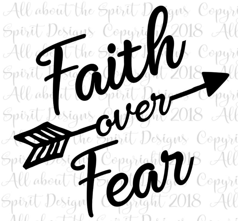 Christian SVG Faith over Fear Cricut svg dxf Faith over Fear | Etsy