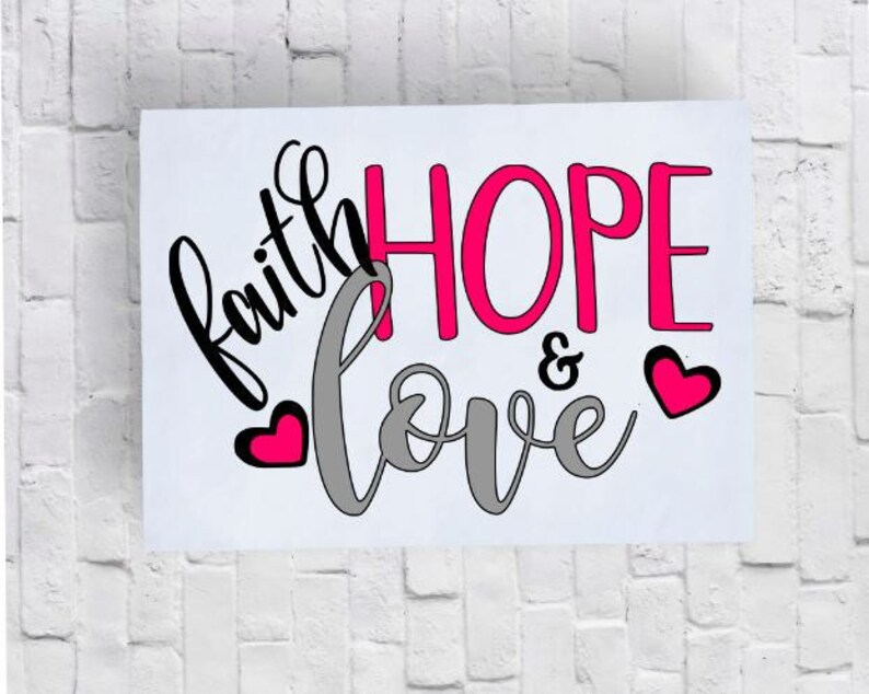 Download SVG Christian Cricut svg Silhouette dxf Faith Hope Love ...