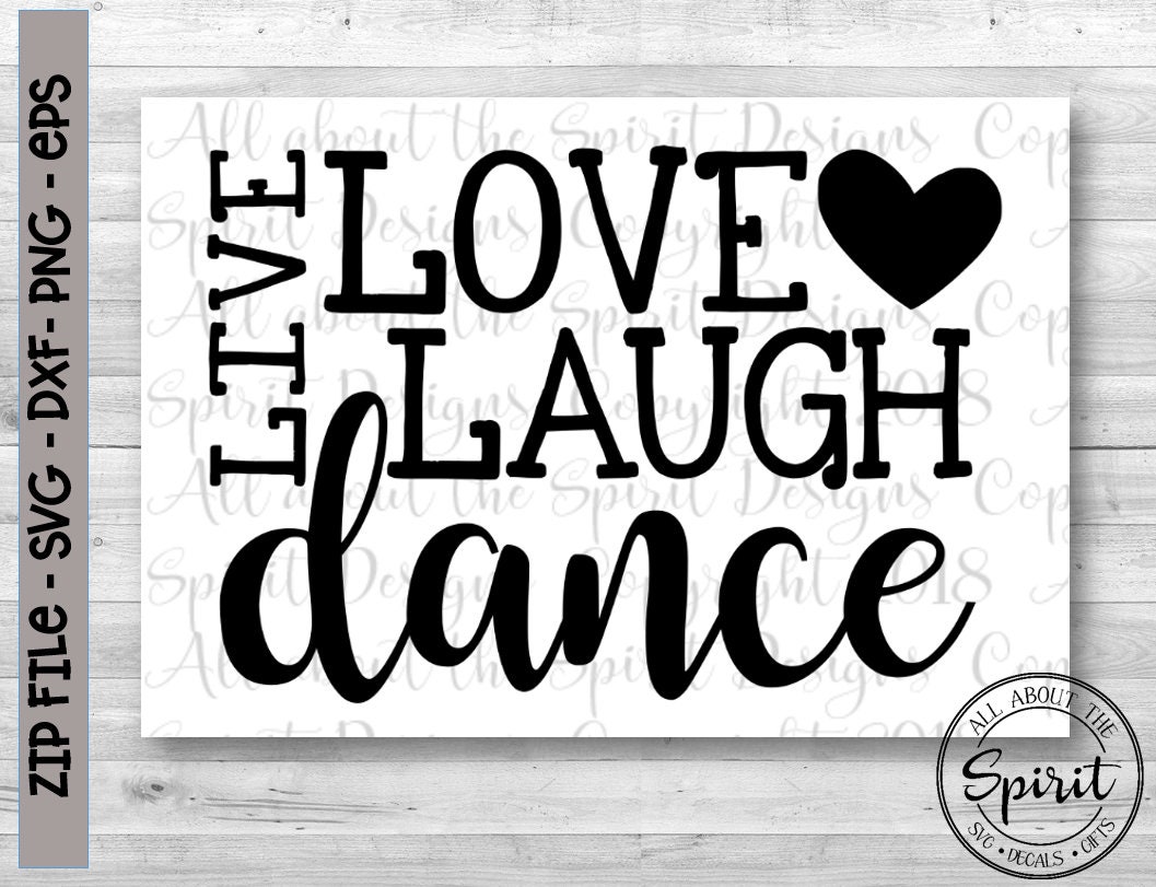 SVG Live Love Dance Cricut Svg Silhouette Dxf Dance Life Etsy Australia