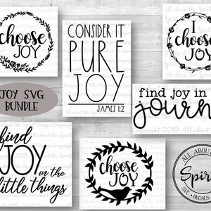 SVG Joy Bundle - Cricut SVG - Joy Christian svg dxf - Joy cut files - Joy digital file - Cricut Bundle - Inspirational cut file - SVG Bundle