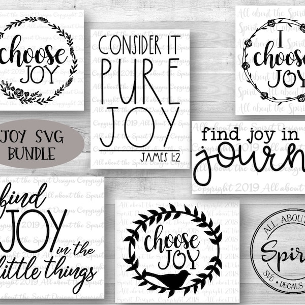 SVG Joy Bundle - Cricut SVG - Joy Christian svg dxf - Joy cut files - Joy digital file - Cricut Bundle - Inspirational cut file - SVG Bundle