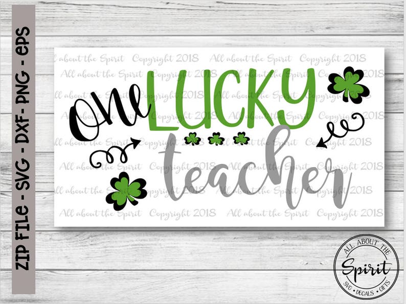 Download SVG One Lucky Teacher Cricut svg cutting file Silhouette ...