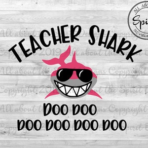 Teacher Shark SVG: Cricut & Silhouette Cut File (Digital Download)