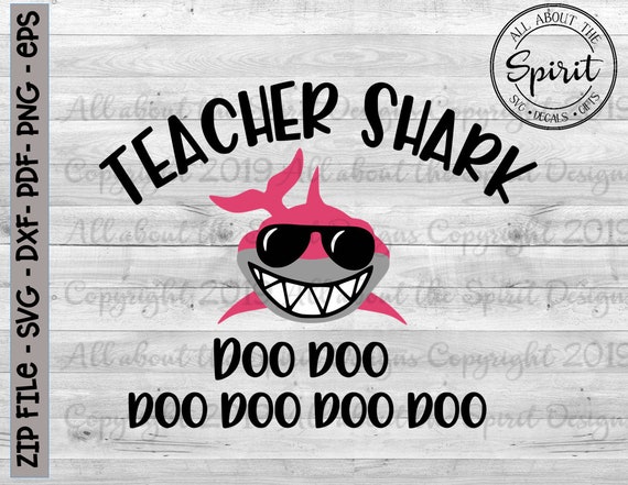 Download Teacher Shark Svg Cricut File Dxf Teacher Shark Svg T Shirt Cut File