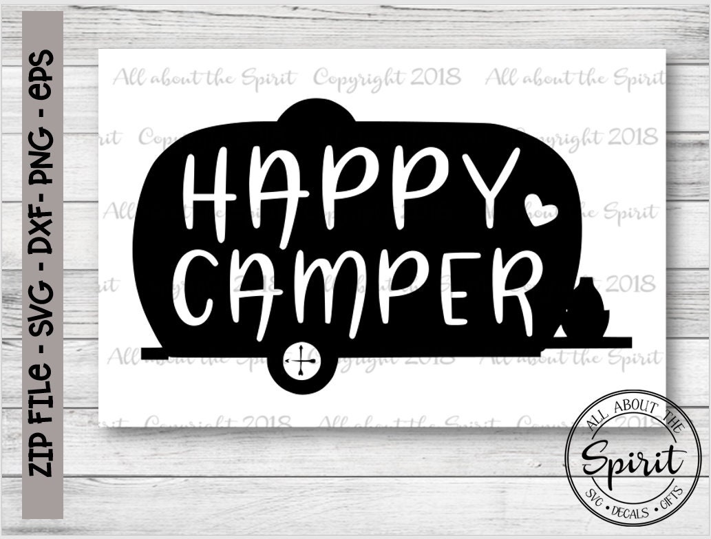 SVG Happy Camper cricut svg Silhouette dxf Happy Camper svg Etsy