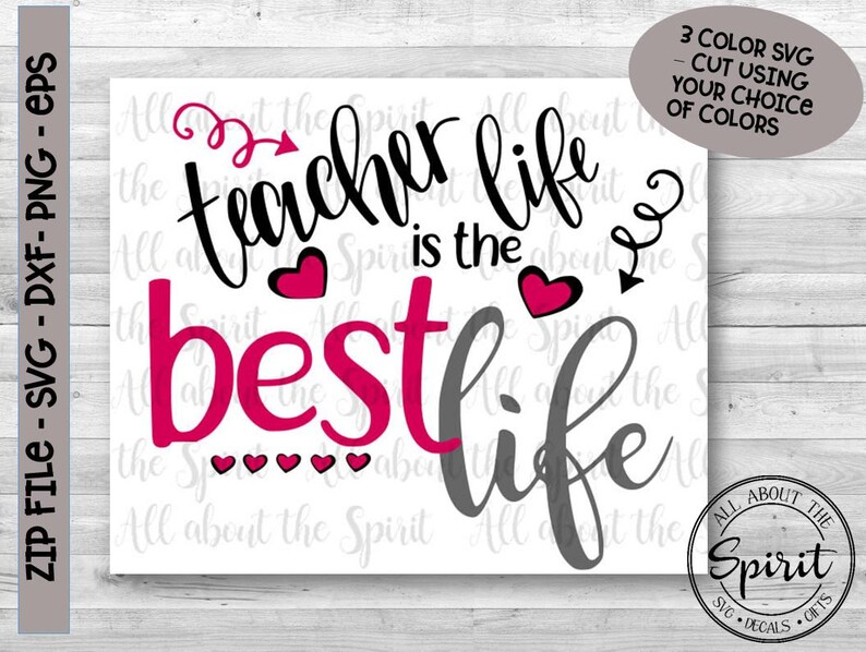 Download Teacher SVG Teacher Life Best Life Cricut svg cutting file ...