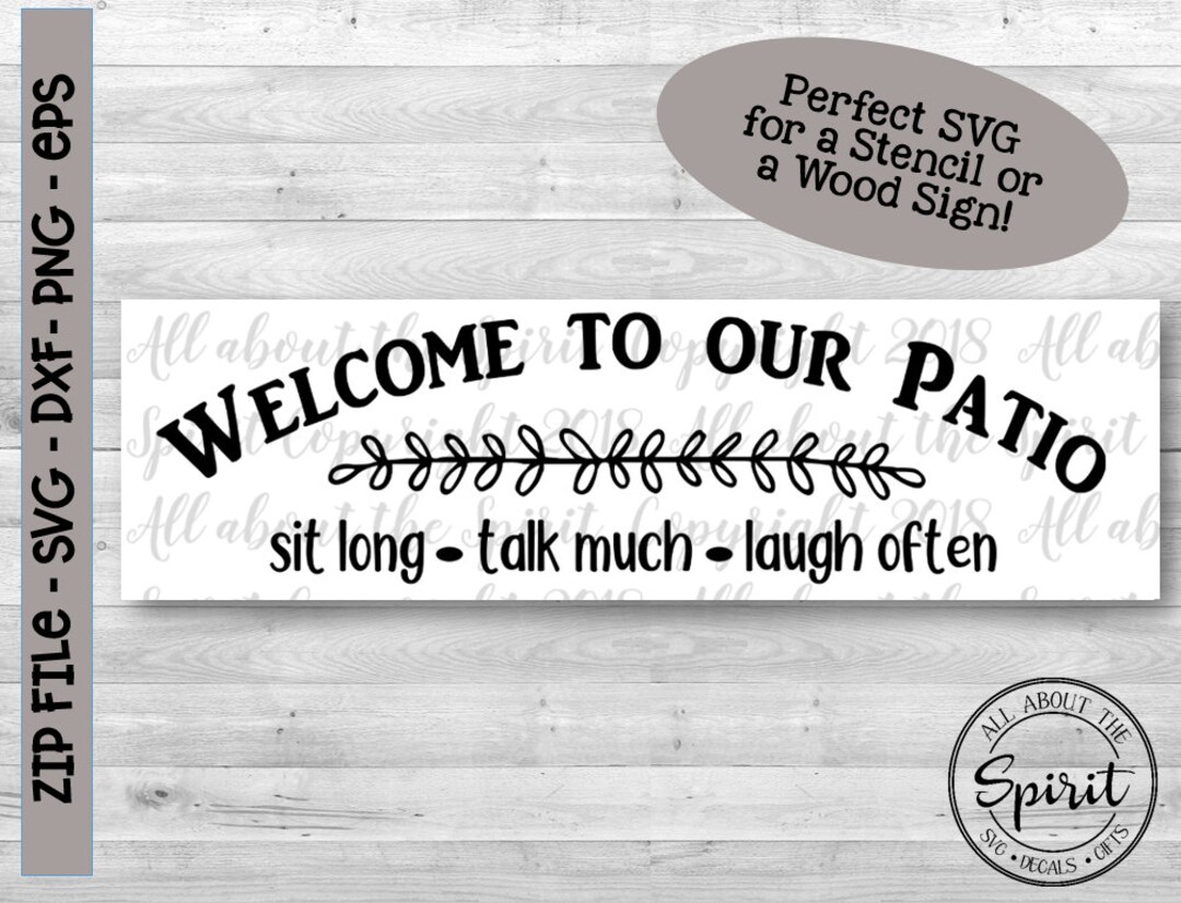 SVG to Our Patio Svg Cricut File Dxf Our Etsy