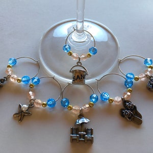 Beach Wine Glass / Stemware Charms
