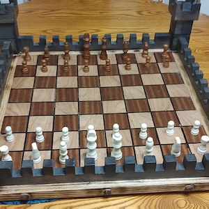 Castle themed chess board