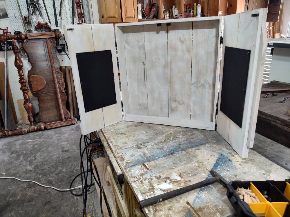 Rustic White/gray Dartboard Etsy