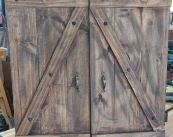 Rustic Dartboard cabinet