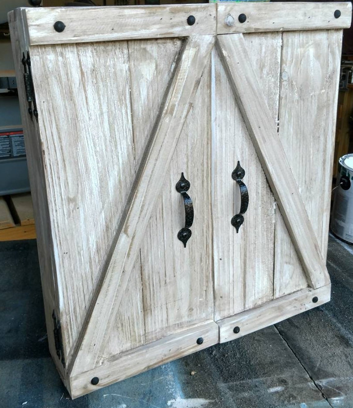 Rustic White/gray Dartboard Etsy