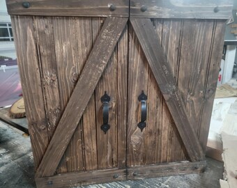 Dark Walnut Dartboard Cabinet