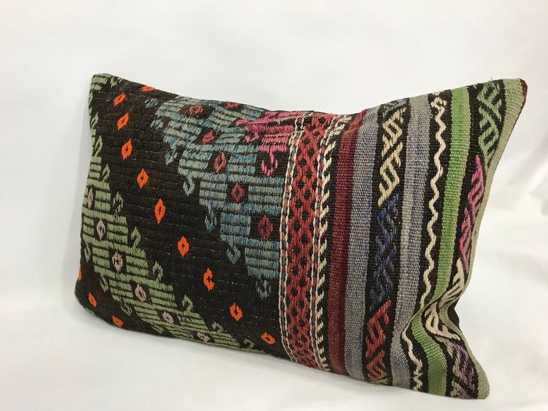 Vintage Kilim Pillow Cover 16\u201d x 24\u201d Fast Shipping with FEDEX 1-3 days