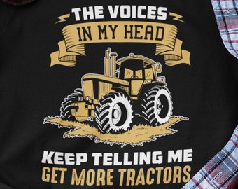 The Voices in my Head Keep Telling Me Get More Tractors Farmer Farming tractor collector Unisex Ultra Cotton Tee