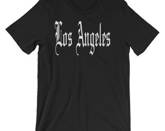 Los Angeles Old English camiseta unisex de manga corta