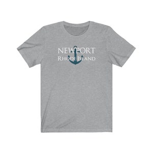 NEWPORT RHODE ISLAND anchor maritime  Unisex Jersey Short Sleeve Tee