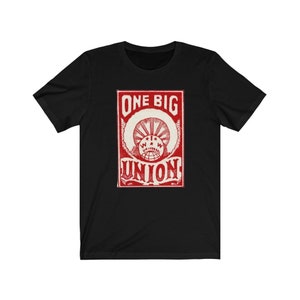 ONE BIG UNION iww left wing political vintage poster  Unisex Short Sleeve Tee