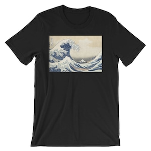 【oan】THE GREAT WAVE Short Sleeve T-shirt Vintage 1984 Hokusai Great Wave Off Kanagawa T Shirt Medium
