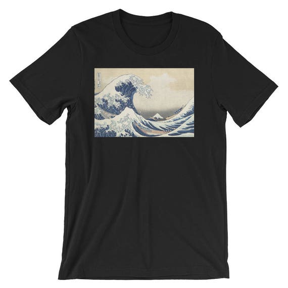 【oan】THE GREAT WAVE Short Sleeve T-shirt Hokusai Great Wave off Kanagawa Short-sleeve Unisex T-shirt