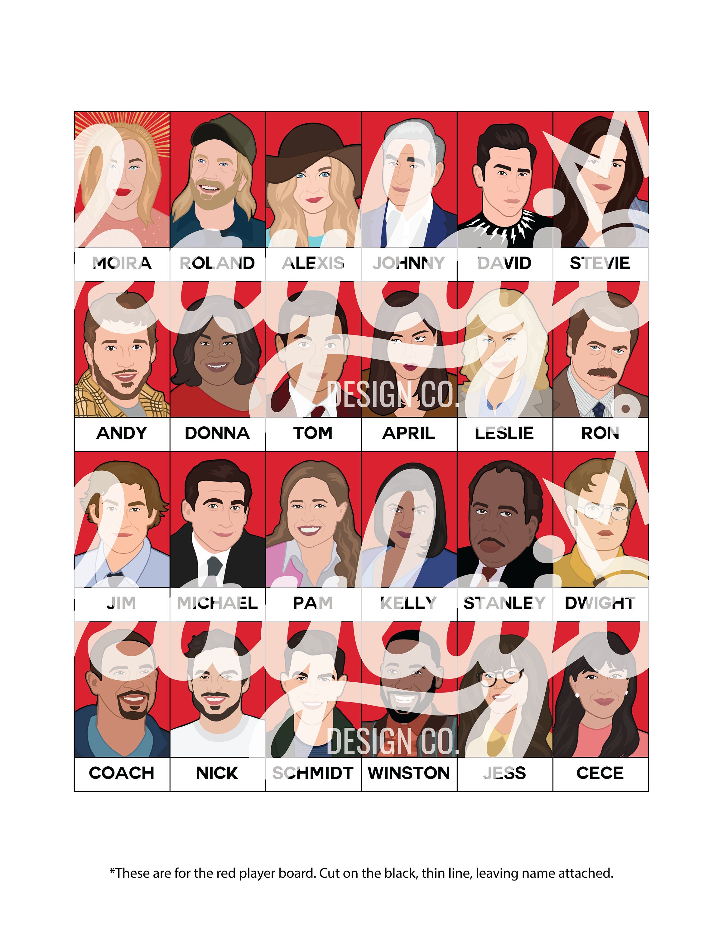 Printable Guess-who Sitcom Cards - Etsy