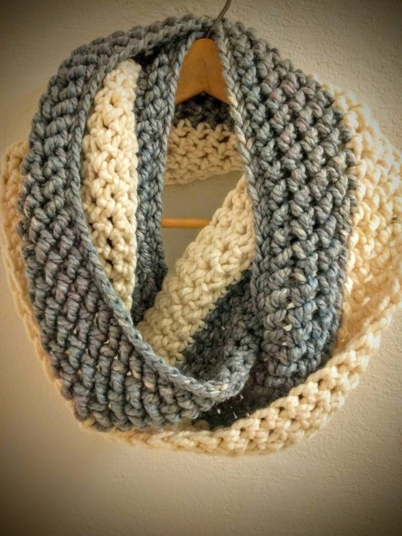 Crochet Pattern Infinity Scarf Pattern Chunky Crochet - Etsy