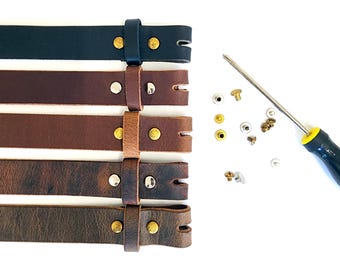 Verwisselbare leren riemriem: 3/4" (19 mm), 1" (25 mm), 1,25" (32 mm), 1,5" (38 mm), 1,75" (44 mm), 2" (51 mm), VS Gemaakt