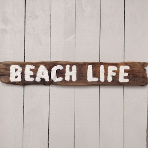 Handmade driftwood wall sign