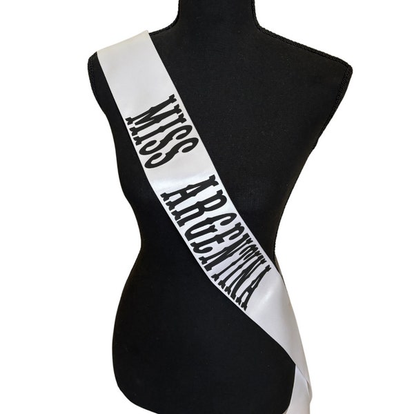 Miss Argentina Sash | Beetle Juice Halloween Costume | Halloween Sash