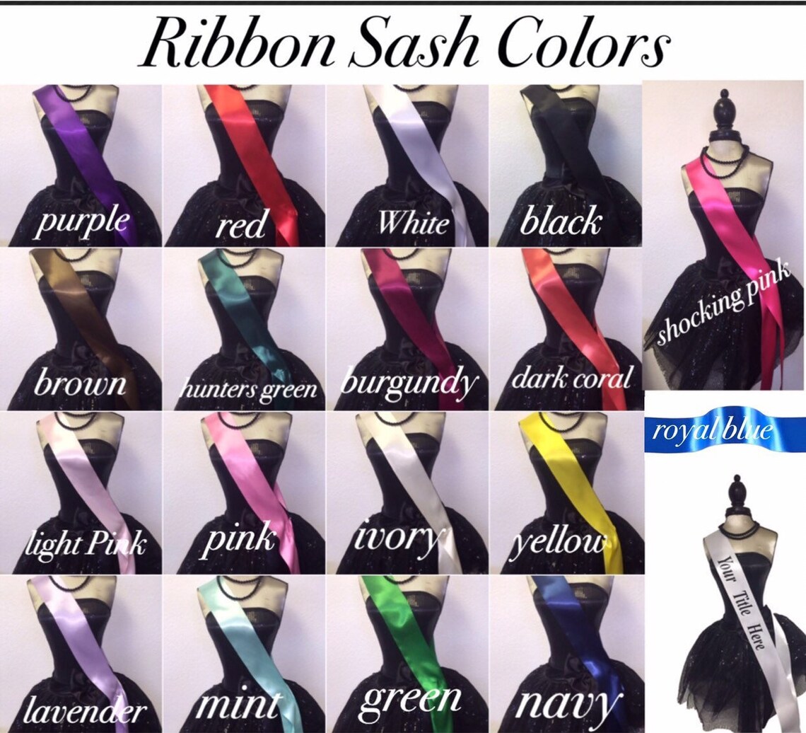 Custom Sash. Custom Ribbon Sashes. Pageant Sashes. All Etsy