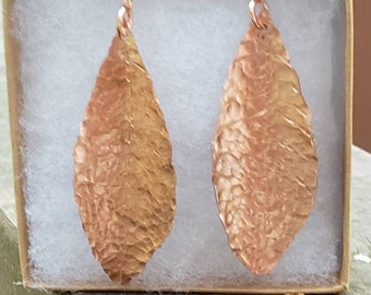 Copper Leaf Earrings