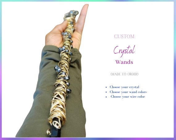 Custom Wands CUSTOMIZABLE MADE to ORDER, Magick, Manifestation, Fairy Tale, Princess, Prince, Witch, Warlock, Queen, King