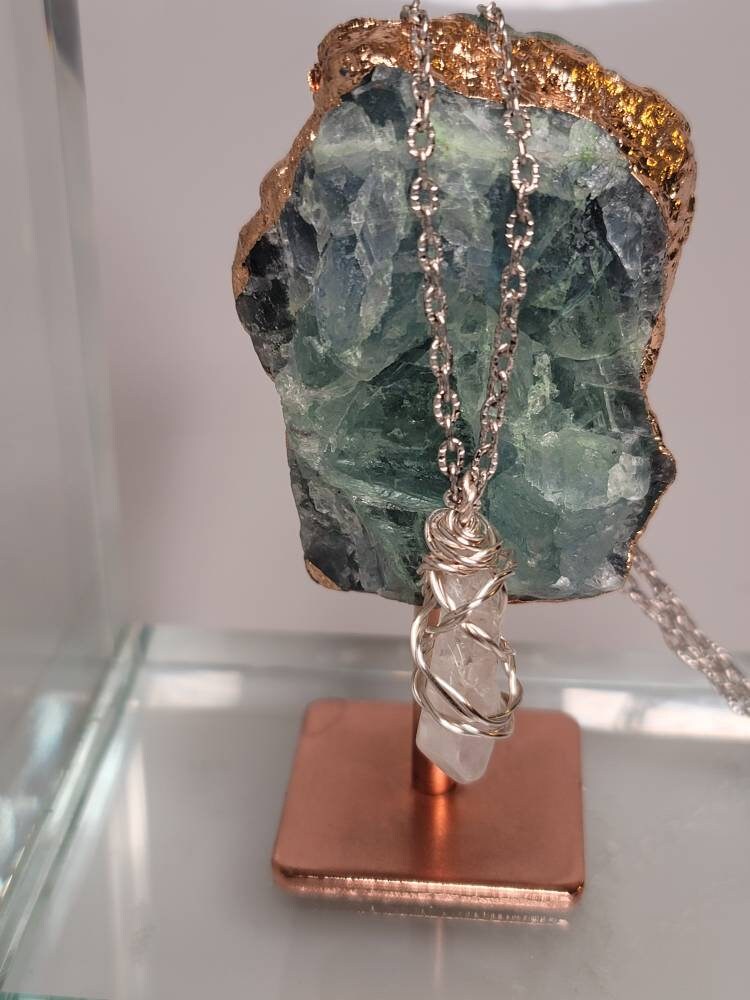Clear Quartz Crystal Pendant, Quartz Pendant, Natural Quartz