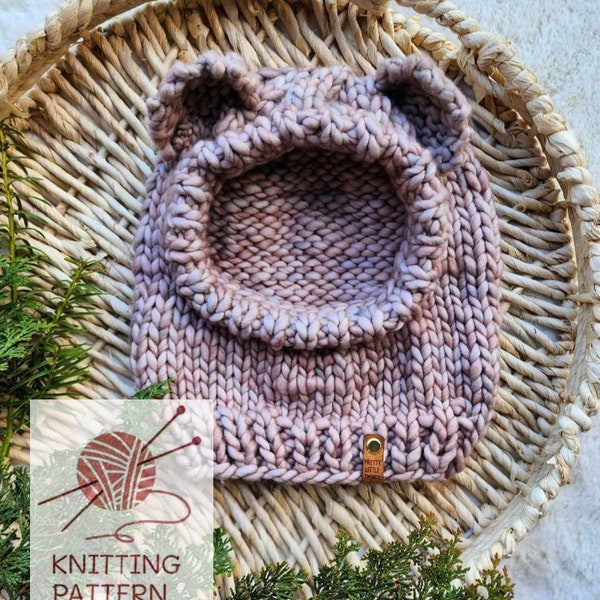 KNITTING PATTERN - Forest Friends Balaclava Child -How to Make Instructions Directions Guide Supplies Handmade Unicorn Bear Fox Bunny Rabbit