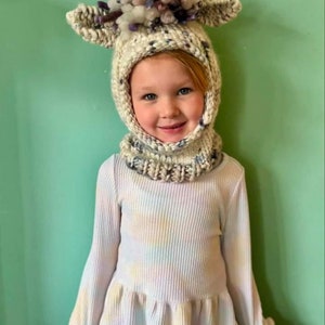 KNITTING PATTERN Forest Friends Balaclava Child How to Make Instructions Directions Guide Supplies Handmade Unicorn Bear Fox Bunny Rabbit image 10