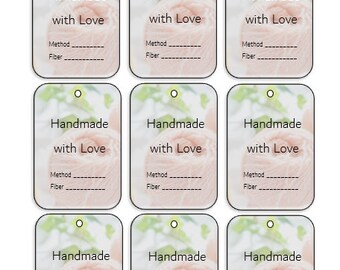 Market Tags, Handmade with Love, Knitting and Crochet, Hat Tags, How To, Description, Supplies, Digital Download, Craft, Design, Template