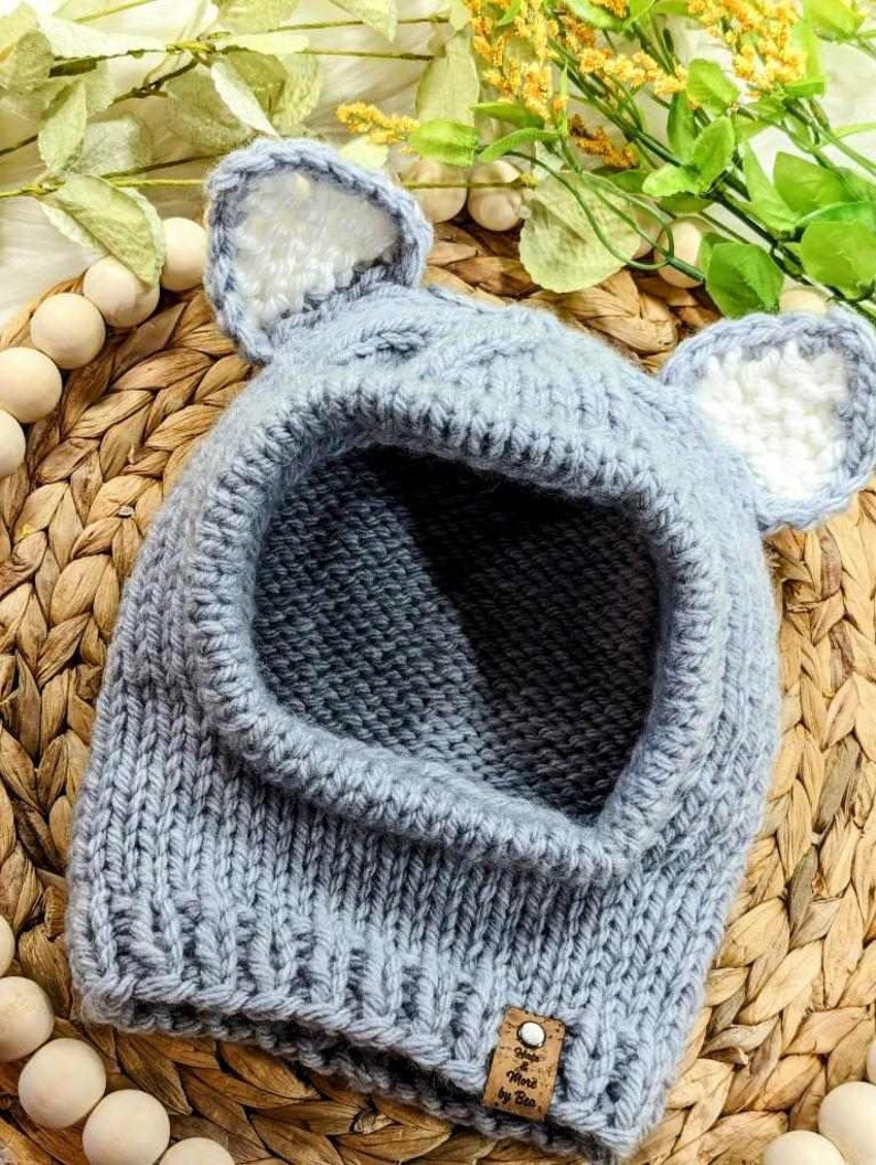 KNITTING PATTERN Forest Friends Balaclava Child How to Make Instructions Directions Guide Supplies Handmade Unicorn Bear Fox Bunny Rabbit image 5